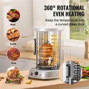 Bild in Galerie-Viewer laden, SucceBuy Shawarma Grill Machine Vertical Chicken Shawarma Cooker Machine Electric Stainless Steel Broiler Gyro Rotisserie Oven D