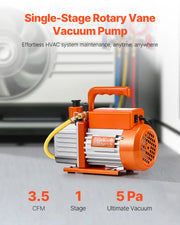 Load image into Gallery viewer, Amocart Vacuum Pump & Oil Bottle 3.5CFM/4CFM/5CFM 1-Stage or 6CFM 9CFM 2-Stage, R134a R22 R410a Systems Conditioner Maintenance