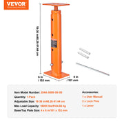 Load image into Gallery viewer, SucceBuy House Floor Jack Adjustable Support Beam Basement Jack Post Pole for Leveling Lift Steel Telescoping Jack Support - AMOCART