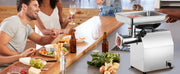 Load image into Gallery viewer, Hachoir à viande électrique commercial Amocart en acier inoxydable avec 3 plaques de meulage