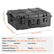 Load image into Gallery viewer, SucceBuy IP67 Weatherproof Hard Case Heavy Duty Protective Case w/ Pre-cut Foam and Handles for Travel Hunting Military Cameras