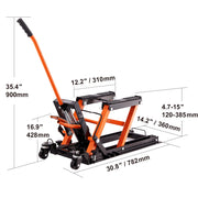 Load image into Gallery viewer, SucceBuy Motorcycle Lift 350/1100/1500 LBS Capacity Motorcycle Scissor Lift Jack with Wide Deck&Safety Pin for Bikes Motorcycles