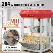 Load image into Gallery viewer, Amocart 8/12Oz Electric Popcorn Maker Commercial Popper Machine Automatic Corn Cookware with Scoop Spoon SUS304 Heating Tube