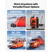 Load image into Gallery viewer, SucceBuy 8KW Diesel Heater DC 12/24V All in One Portable Diesel Air Heater with LCD Screen Low Noise,Car Heater for Trucks, Vans - AMOCART
