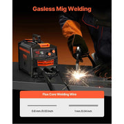 Charger l'image dans la visionneuse de galerie, Amocart MIG Welder 130Amp Synergic Mig Welding Machine Gasless Flux Core Welder Portable Mig Welder with Digital Display Screen