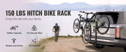 Bild in Galerie-Viewer laden, Amocart Hitch Mount Bike Rack, 2/4-Bike Platform Style 80/160/150 LBS Bike Rack Hitch Titling and Folding Bike Carrier for Car