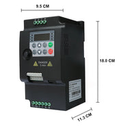 Charger l'image dans la visionneuse de galerie, Onduleur VFD 220V 380V 0,75/1,5/2,2/4/5,5KW pour moteur à onduleur de contrôleur de vitesse à fréquence variable triphasé