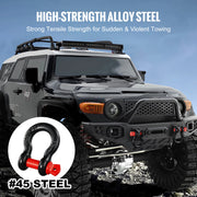 Bild in Galerie-Viewer laden, Amocart 4pcs 5/8" D-Ring Shackle 8T 13T Breaking Strength Tow Hook with 3/4" Screw Pin for Truck Off Road Towing Accessories