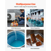 Load image into Gallery viewer, Amocart 3.5 CFM 1/4 HP HVAC Single Stage AC Vacuum Pump & Oil Bottle for R134a R22 R410a Systems, Air Conditioner Maintenance