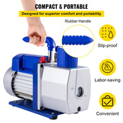 Load image into Gallery viewer, Amocart Vacuum Pump 7 CFM 1/3 HP Single Stage for R12 R22 R134a R410a Systems, 5PA Vacuum Refrigerant for Automobile Reparation