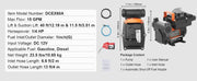 Load image into Gallery viewer, Amocart Fuel Transfer Pump 12V DC 5GPM / 8GPM / 12GPM Portable Type Electric Diesel Transfer Pump for Diesel Methanol Blends