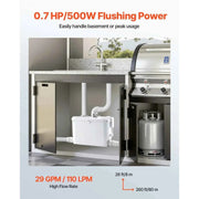 Load image into Gallery viewer, Amocart Macerator Pump 500W 29 GPM Flow 26ft/8m Head Sewerage Toilet Pump for Kitchen, Basement, Shower, Sink, Laundry, Bathtub