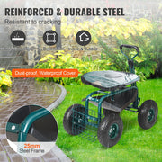 Load image into Gallery viewer, Amocart Garden Cart Rolling Workseat with Wheels Gardening Stool for Planting 360Degree Swivel Seat Wagon Scooter with Steering