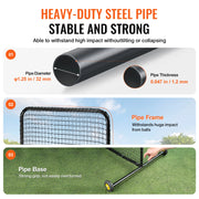 Load image into Gallery viewer, SucceBuy L Screen Baseball for Batting Cage 7x7 ft Softball Safety Screen Body Protector Portable Batting Screen with Carry Bag - AMOCART