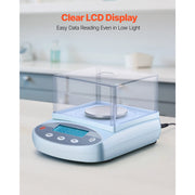 Load image into Gallery viewer, SucceBuy Analytical Balance High Precision Electronic Digital Analytical Balance with Glass Draft Shield for Laboratory Jewelry - AMOCART