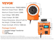 Load image into Gallery viewer, SucceBuy 500VA-3000VA Auto Variable Voltage Transformer 4 Extra Fuse 110V Input 0-130V Output AC Voltage Regulator Power Supply