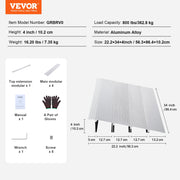 Load image into Gallery viewer, SucceBuy 1in-6in 800lbs Door Threshold Ramp Aluminum Adjustable Modular Cable Protector Ramp for Doorways Wheelchairs Scooters