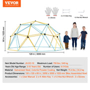 Charger l'image dans la visionneuse de galerie, Amocart Climbing Dome 6/8/10/12FT Geometric Dome Climber Hammock Swing Jungle Gym Climbing Grip Outdoor Backyard Play Equipment