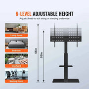 Load image into Gallery viewer, Amocart TV Stand Mount Swivel Tall TV Stand for 32 to 85 inch TV Height Adjustable Portable Floor TV Stand Max VESA 600 x 800mm