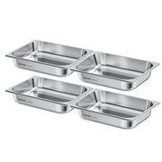 Load image into Gallery viewer, SucceBuy 2 4 6Pack Stainless Steam Hotel Pan 1/2 Size Table Steam Pan 2.5-6inch Deep Anti Jam Restaurant Supplies Catering - AMOCART