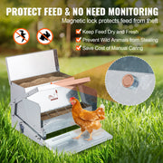 Load image into Gallery viewer, Amocart Automatic Chicken Feeder 25 lbs Capacity Feeds 10 Chickens up to 11 Days Galvanized Steel Poultry Feeder