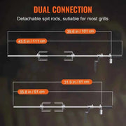 Charger l'image dans la visionneuse de galerie, Amocart Universal Grill Rotisserie Kit for Grills, Electric BBQ Grill with 9W Motor Stainless Steel Automatic Grilling Kit