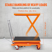 Load image into Gallery viewer, SucceBuy 330/770/1760Lbs Lifting Platform Hydraulic Car Lift Table Cart Heavy Duty Double Shear Wheelbarrow for Repair Motorcycl - AMOCART
