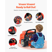 Load image into Gallery viewer, Amocart 60 Pcs Kids Mechanic Car Repair Set with Removable Parts & Horn Workshop Set Engine Toy for Toddler Children Gift