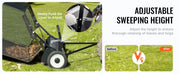 Load image into Gallery viewer, SucceBuy 52-inch Lawn Sweeper Tow Behind 26cu.ft. Large Pull Behind Heavy Duty Leaf Grass Collector for Picking Up Debris Grass