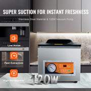 Load image into Gallery viewer, SucceBuy DZ-260S Chamber Vacuum Sealer 260W Vacuum Packing Machine with 10.2"Sealing Length for Wet Foods Meats Home Kitchen Use - AMOCART