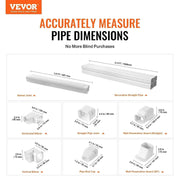Load image into Gallery viewer, Amocart Mini Split Line Set Cover PVC Decorative Pipe Line Cover For Air Conditioner Easy to Install Paintable Heat Pump White