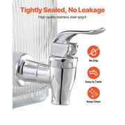 Load image into Gallery viewer, Amocart Beverage Dispenser 0.8Gal. Drink Dispensers for Party Glass Juice Dispenser with No-Drip Spigot and Lid for Restaurants