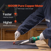 Load image into Gallery viewer, SucceBuy 1600W Plastic Welding Gun Hot Air Plastic Welder Pistol PVC TPO Vinyl Heat Gun Welding Torch Kit W/ for PP/PE/PVC Sheet