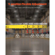 Load image into Gallery viewer, SucceBuy 6000lbs Adjustable Forklift Jib Boom Crane Manual Telescoping Boom Extends Up to 56.1 in Mobile Crane for Warehouse