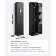 Load image into Gallery viewer, SucceBuy Gun Safe Cold-Rolled Steel Fireproof Cabinet with Keypad & Key with Magazine and Lighting Adjustable Racks for Rifles