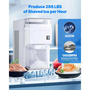Load image into Gallery viewer, SucceBuy Commercial Ice Shaver Machine 1.8L 300W Premium Motor Stainless Blades for Bar Mixing Seafood Preservation Home Party - AMOCART