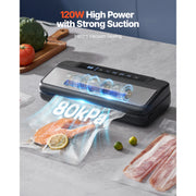 Load image into Gallery viewer, SucceBuy 80Kpa 120W Electric Vacuum Sealer Machine 7-in-1 Wet Food Sealer with Free 10pcs Vacuum Bags for Kitchen Food Storage