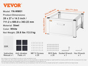 Load image into Gallery viewer, SucceBuy Laundry Pedestal Washer And Dryer Base Stand Platform Heavy Duty Multi-Functional Base with Drawer & Rich Accessories - AMOCART