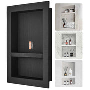 Bild in Galerie-Viewer laden, SucceBuy Shower Niche Ready for Tile Shelf Organizer Corners Niche Recessed Sealed Protection Soap Storage for Shower Bathroom