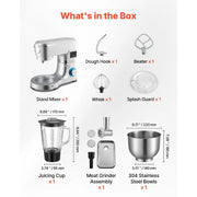 Bild in Galerie-Viewer laden, 【Premium】Amocart 5.7/6/7.8L Stand Mixe Electric Kitchen Mixer 1500W Dough-Mixer, 6+P Speeds Tilt-head Food-Mixer with 1.5 L Bl