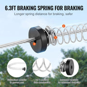 Load image into Gallery viewer, SucceBuy Zipline Kit for Kids Adult 160ft Zip Line Kits Up to 500 lbs with Stainless Steel Zipline Spring Brake Safety Harness - AMOCART