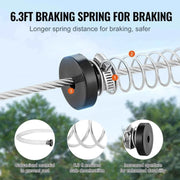 Load image into Gallery viewer, Amocart Zipline Kit for Kids Adult 160ft Zip Line Kits Up to 500 lbs with Stainless Steel Zipline Spring Brake Safety Harness