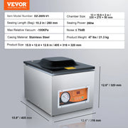 Load image into Gallery viewer, SucceBuy DZ-260S Chamber Vacuum Sealer 260W Vacuum Packing Machine with 10.2" Sealing Length for Wet Foods Meats Home Kitchen