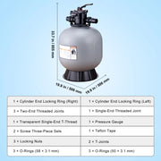 Bild in Galerie-Viewer laden, Above & Inground Pool Sand Filter, SucceBuy 16 to 24 Inch High GPM Cleaning System