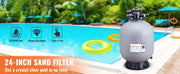 Bild in Galerie-Viewer laden, Above & Inground Pool Sand Filter, SucceBuy 16 to 24 Inch High GPM Cleaning System
