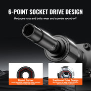 Charger l'image dans la visionneuse de galerie, Amocart Drive Impact Socket Set Deep & Shallow Socket Set Cr-Mo Alloy Steel Auto Repair EasytoRead Size Markings Storage Case