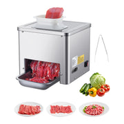 Load image into Gallery viewer, SucceBuy 550W Meat Cutter Machine 350 lb/h Commercial Meat Cutting Machine Stainless Steel 3.5 mm Thickness for Home Restaurant - AMOCART