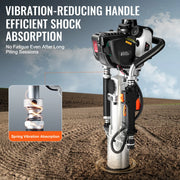 Load image into Gallery viewer, Amocart 37.77cc Gas-Powered T Post Driver 4-Stroke Engine Gasoline Fence Piling Pounder with 3 Post Driving Head(45/55/88 mm)