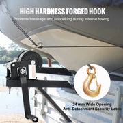 Load image into Gallery viewer, SucceBuy Hand Winch Heavy Duty Rope Crank with 33 ft Steel Wire Cable and Two-Way Ratchet for Trailer Boat or ATV Towing - AMOCART