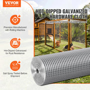 Load image into Gallery viewer, 1/2 in 24in X 50 Ft 19 Gauge Hot Dipped SucceBuy Hardware Cloth Galvanized Wire Mesh Roll Chicken Wire Fencing Wire Mesh